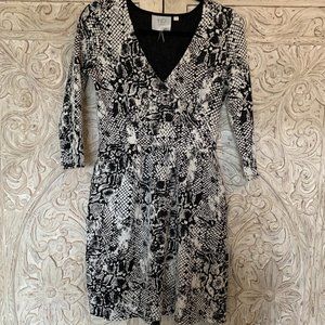 HD in Paris Anthropologie Black and White Dress